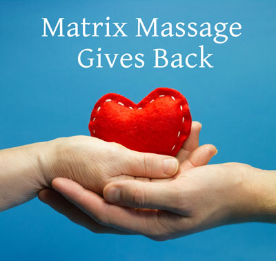 Matrix Massage feels strongly about giving back. We look for opportunities to support organizations who are doing good in our community. 
